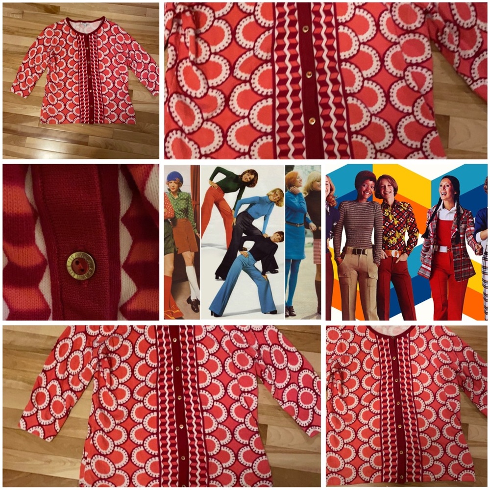 Funky retro colorful vintage print